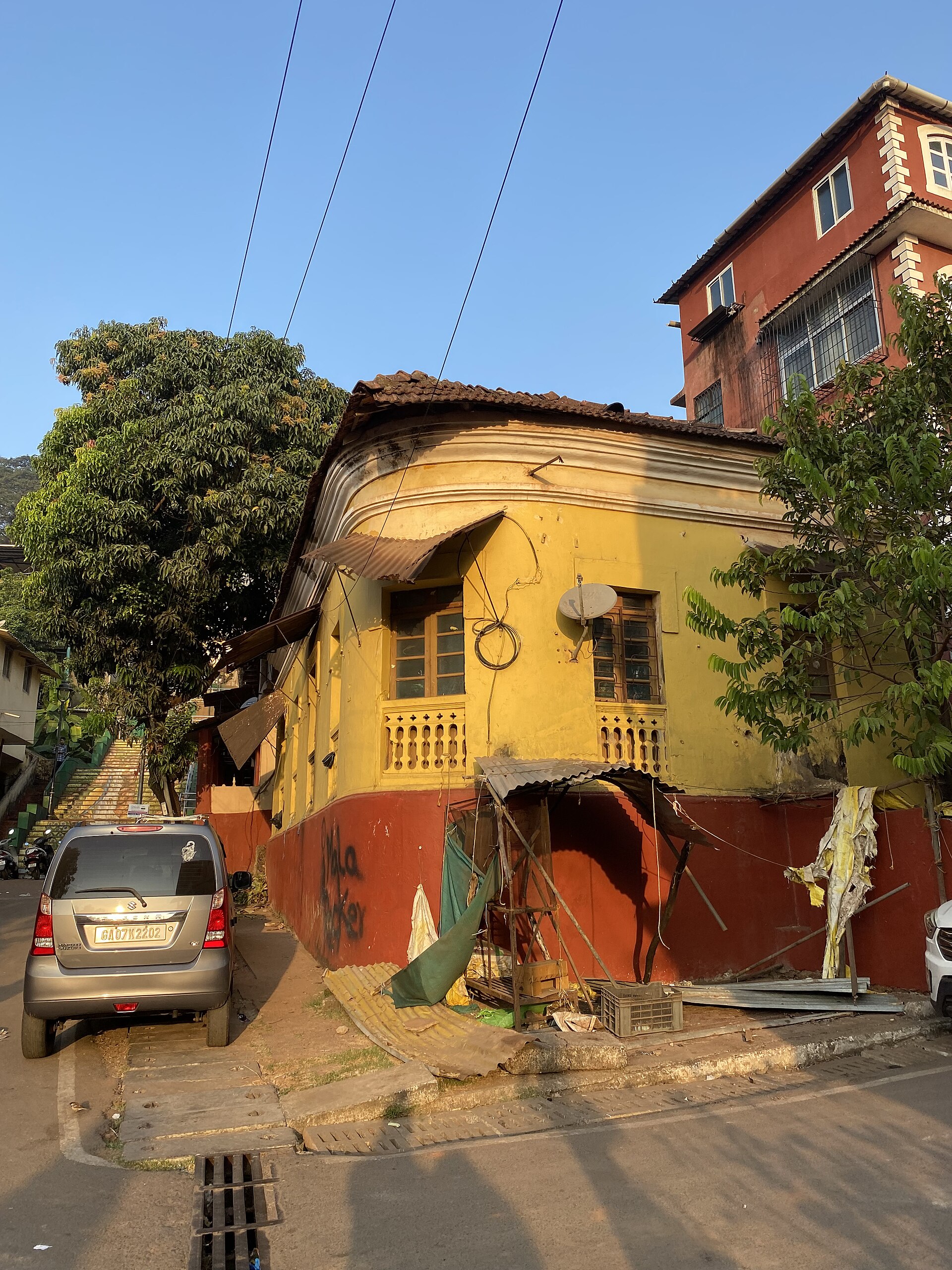 Colourful street in Fontainhas, Panaji, Goa
